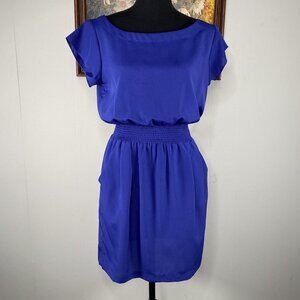 GAP Pullover Shortsleeve Dress Women's XS Scoop Neck Blue Casual